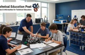School Screen-Time Policies Move Beyond Cellphone Bans Students combine laptops, hands-on technical equipment and teacher guidance during a purposeful classroom technology lesson.