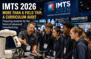 IMTS 2026 Is More Than a Field Trip—It Is a Curriculum Audit for Manufacturing Education Students and educators explore robotics and advanced manufacturing technology at the IMTS 2026 Smartforce Student Summit.