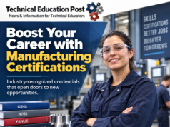Boost Your Career with Manufacturing Certifications Woman empowered by her manufacturing certifications.