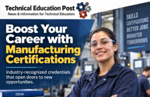 Boost Your Career with Manufacturing Certifications Woman empowered by her manufacturing certifications.