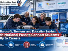 GM, Microsoft, Siemens and Education Leaders Launch National Push to Connect Students Directly to Careers Students and industry mentors from GM, Microsoft, Siemens, and education partners collaborate in a technical training lab focused on direct career pathways.
