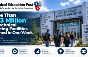 More Than $113 Million in Technical Training Facilities Opened in One Week Students training in a modern advanced manufacturing laboratory.